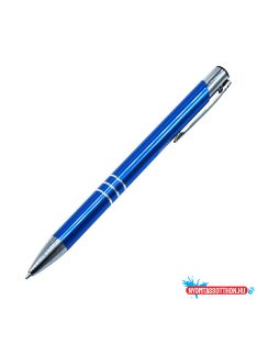   Golyóstoll nyomógombos fém kék test, Channel, írásszín kék