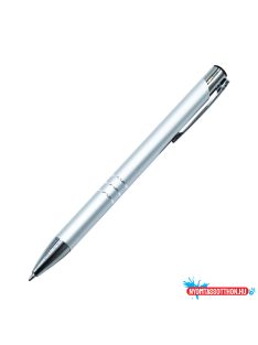   Golyóstoll nyomógombos fém ezüst test, Channel, írásszín kék