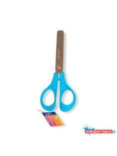   Olló 13,5cm, kerekített heggyel, ergonomikus, iskolai, Nebulo