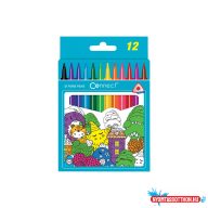   Rostirón, filctoll készlet, Connect háromszög testû, 12 különféle Szín