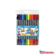   Rostirón, filctoll készlet, Connect DUO kétvégű 12 klf. Szín