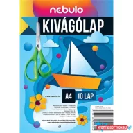   Enyvezetlen kivágóminta A4, vegyes színek, 10 lap/csomag, Nebulo