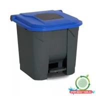   Szemetes kuka pedálos műanyag 30 literes antracit/kék P225