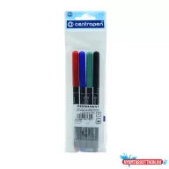   Alkoholos marker készlet, 1mm, kerek hegyû, Centropen 2536, 4 különféle  szín