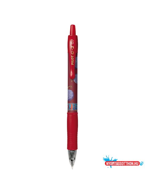 Zseléstoll 0,7mm, nyomógombos Pilot G-2 One Piece, írásszín piros