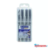   Alkoholos marker készlet, 1mm, M OHP Centropen 2637, 4 különféle  szín