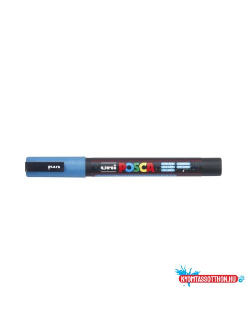 Dekormarker 0,9-1,3mm, Uni-Posca PC-3ML csillámló világoskék
