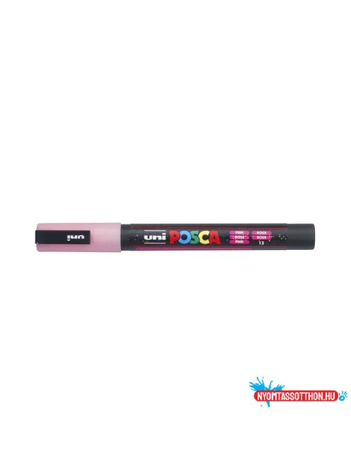 Dekormarker 0,9-1,3mm, Uni-Posca PC-3ML csillámló rózsaszín