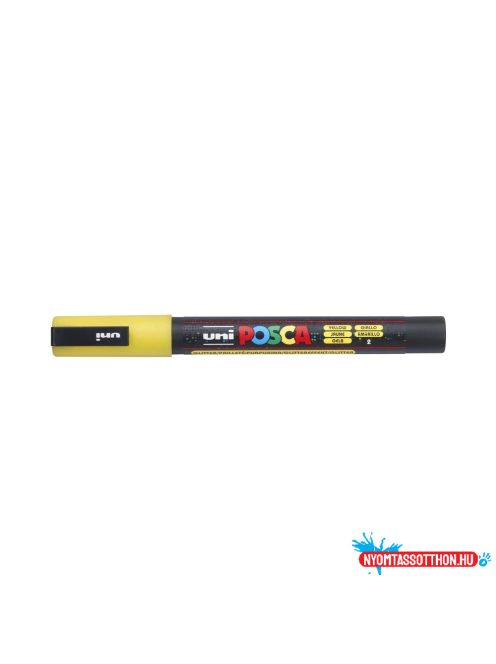 Dekormarker 0,9-1,3mm, Uni-Posca PC-3ML csillámló sárga