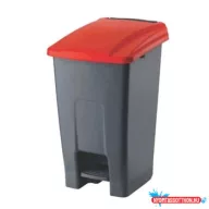   Szemetes kuka pedálos műanyag 50 literes antracit/piros UP227-213