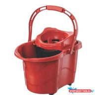   Felmosó vödör 20 literes műanyag kicsavaró kosárral piros UP610-004