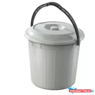 Szemetes kuka fedeles műanyag 10 literes szürke UP618-002