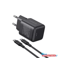 UGREEN 30W USB-C GaN gyorstöltő készlet fekete EU X513