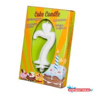 Számgyertya csomagolt 7 fehér