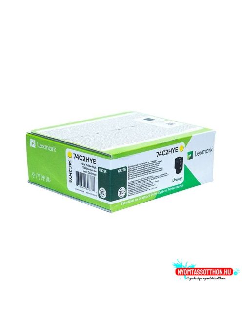 Lexmark CS725 High Corporate Toner Yellow 12.000 oldal (Eredeti) 74C2HYE