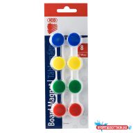 Mágnes 20mm, 8 db/csomag, Ico, 4 klf. szín