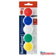 Mágnes 30mm, 5 db/csomag, Ico 5 klf. Szín