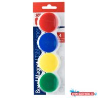 Mágnes 40mm, 4 db/csomag, Ico, 4 klf. szín