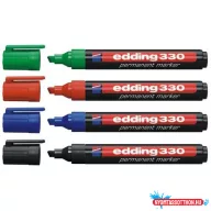 Alkoholos marker 1-5mm, vágott Edding 330 piros