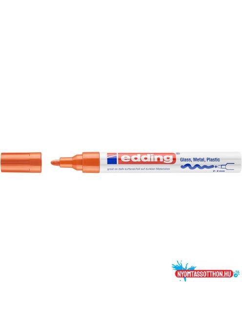 Lakkmarker 2-4mm, kerek Edding 750 narancs
