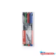   Alkoholos marker készlet 0,4mm, STABILO OHPen S, 4 különféle  szín