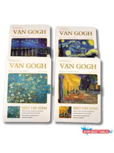   Van Gogh Művészeti Jegyzetfüzet - 18 x 13 cm méretű, aranyozott keményfedeles
