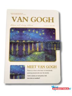   Van Gogh Művészeti Jegyzetfüzet - 18 x 13 cm méretű, aranyozott keményfedeles