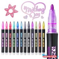 Kontúrfilc készlet, metál - 12 darabos