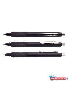   Golyóstoll nyomógombos 0,8mm, mûanyag fekete test Apollo K, írásszín fekete