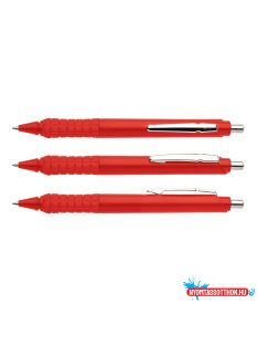   Golyóstoll nyomógombos 0,8mm, mûanyag piros test Apollo K, írásszín piros