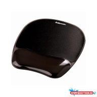   Egérpad csuklótámasszal, géltöltésû, Fellowes(R) Crystal Gel, fekete