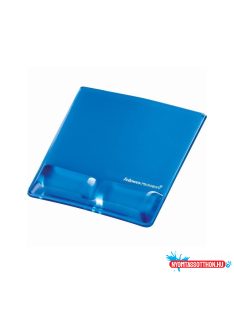  Egérpad csuklótámasszal, Fellowes(R) Health-V Crystal, kék