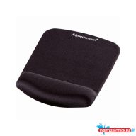   Egérpad csuklótámasszal, habtöltésû, Fellowes(R) PlushTouch, fekete