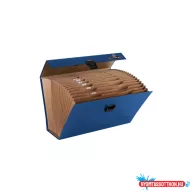   Irattartó -. harmonikatáska, karton, 250 x 362 x 124 mm.,19 rekeszes, Fellowes® Bankers Box Handifile, kék