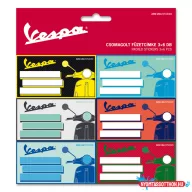 Vespa csomagolt füzetcímke (3x6 db)