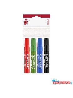   Flipchart marker vízbázisú 1-4mm, vágott Artip 12, 4 különféleszín