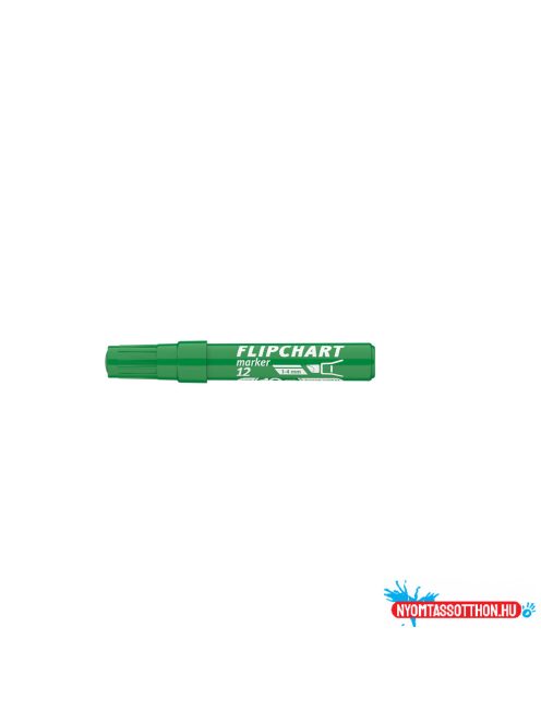 Flipchart marker vízbázisú 1-4mm, vágott Artip 12 zöld