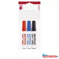   Táblamarker készlet, 3mm, kerek Ico 11, 3 különféle szín