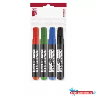   Alkoholos marker készlet, 1-4mm, vágott hegyû, Ico 12XXL, 4 különféle szín
