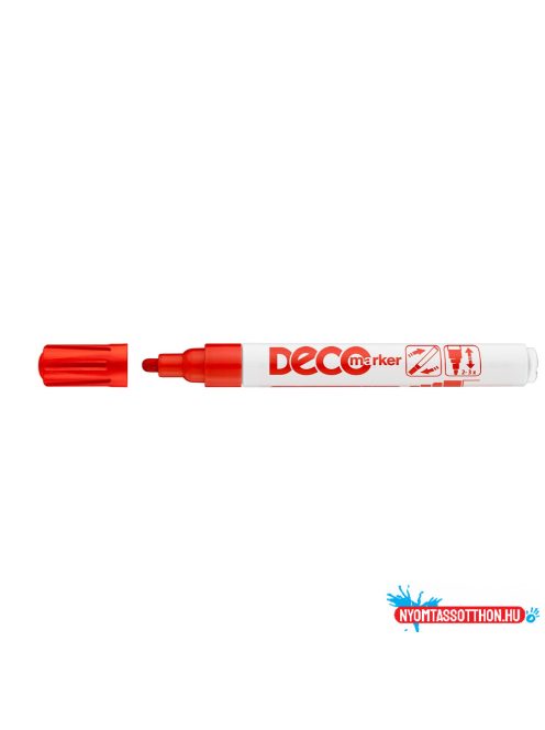 Lakkmarker, decomarker 2-4mm, kerek Ico piros