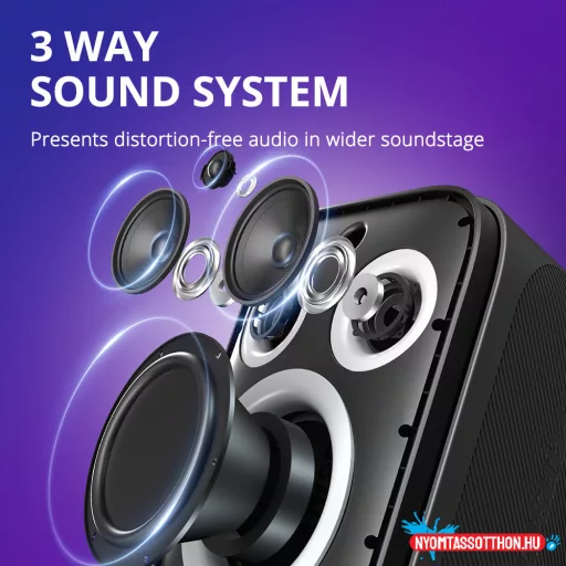 Tronsmart HALO 200 (120W, 2-Mic, Karaoke), Fekete, hangszóró