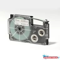Feliratozógép szalag XR-6X1 6mmx8m Casio víztiszta/fekete