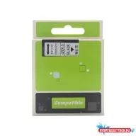   Feliratozógép szalag kompatibilis Dymo S0720530/45013 12mmx7m ECO fekete/fehér