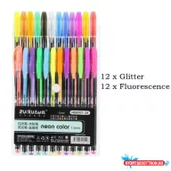 Neon zselés toll szett (24db)