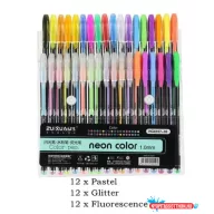 Neon zselés toll szett (36db)