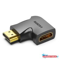   Vention HDMI/M (270fokos) -> HDMI/F (4K,síklapos, fekete), adapter