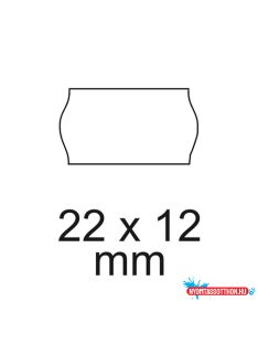   Árazószalag 22x12mm, csak Meto 622- 722 gépekhez 10 tekercs/csomag, fehér