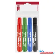   Flipchart marker vízbázisú 1-4mm, vágott Artip 12XXL, 4 klf.szín