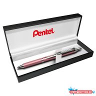   Rollertoll 0,35mm, fém rózsaszín test, Pentel Energel BL407P-A, írásszín kék