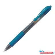   Zselés toll 0,7mm, nyomógombos Pilot G-2, írásszín türkiz